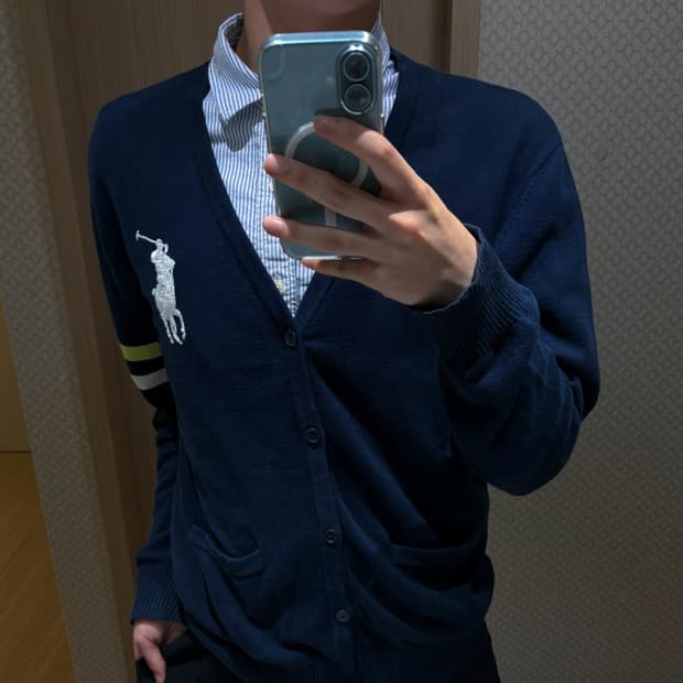 [XXL] 폴로 랄프로렌 네이비 빅포니 클래식핏 가디건