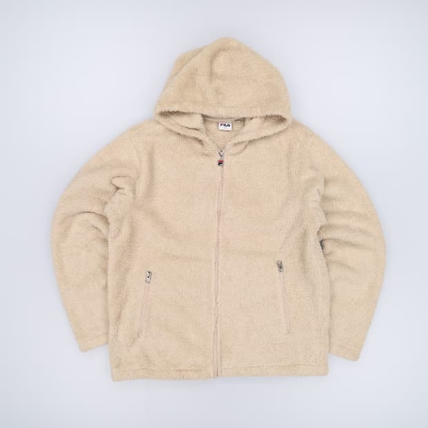 [L] 휠라 빅로고 보아 양털 플리스 후리스 자켓 아이보리 3867