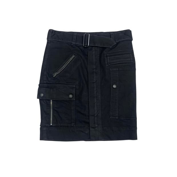 폴로 스커트 치마 빈티지 블랙 펑크 갸루