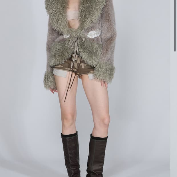 SCULPTOR 리버시블 퍼 자켓 Sage/Grey