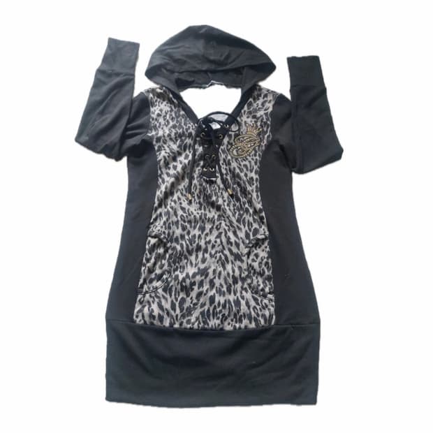 GGPX y2k 레오파드 후드 집업