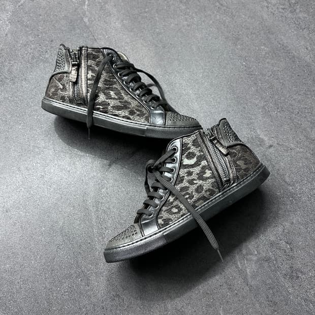 Maimai 레오파드 하이탑 스니커즈