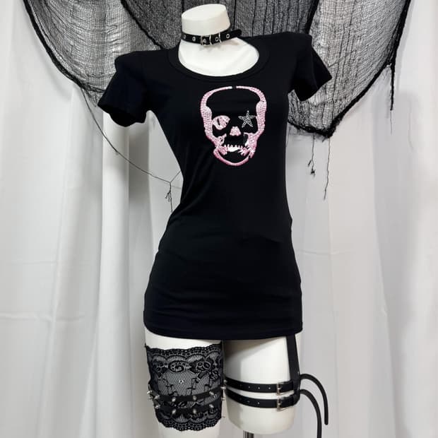 skull cubic t-shirt