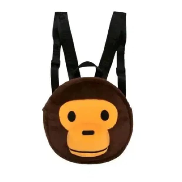 BAPE 베이비 마일로 플러시 백팩 브라운