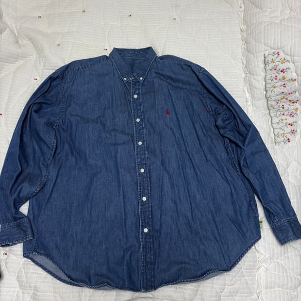 SSZ 가마쿠라 류창마 오버핏 데님 셔츠 자켓 빔즈 S