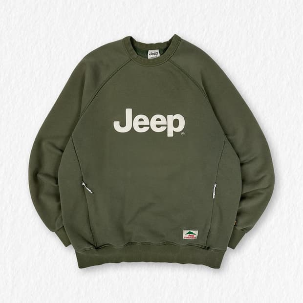 JEEP 로고 맨투맨 카키