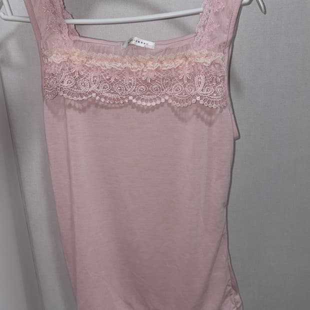 일본 jpn 대장템 핑크 레이스 나시 