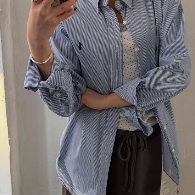 폴로 랄프로렌 스트라이프 셔츠 M