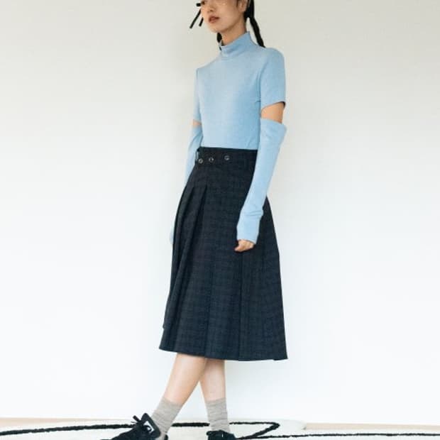 oneninenineone midi wrap skirt