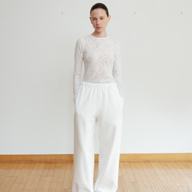 모노하 레이스 롱슬리브리스 화이트