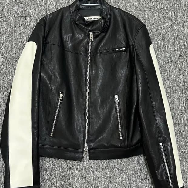 Open yy 더오픈프로덕트 멀티집업 바이커 자켓 블랙
