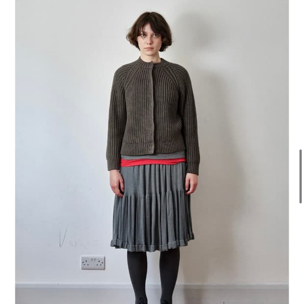 COSMOSS HEAVY KNIT CARDIGAN GRAY