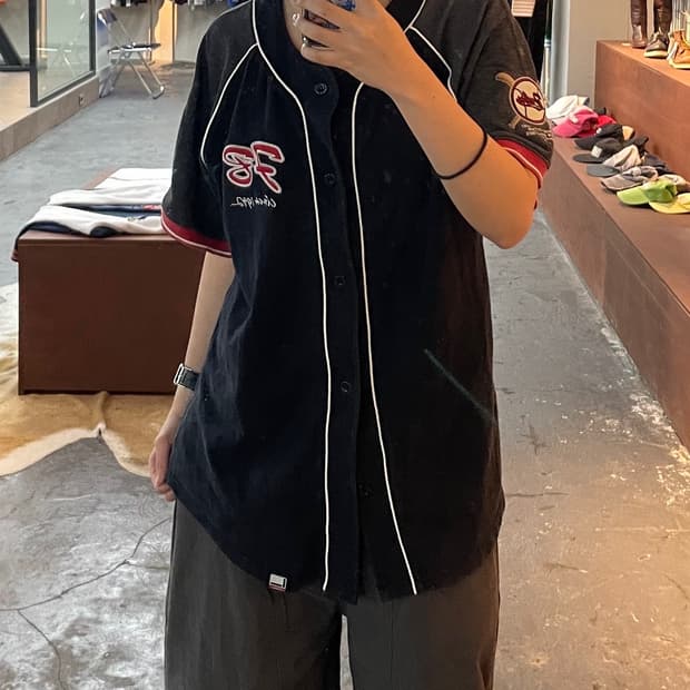 푸부 빈티지 베이스볼 반팔 져지 H221