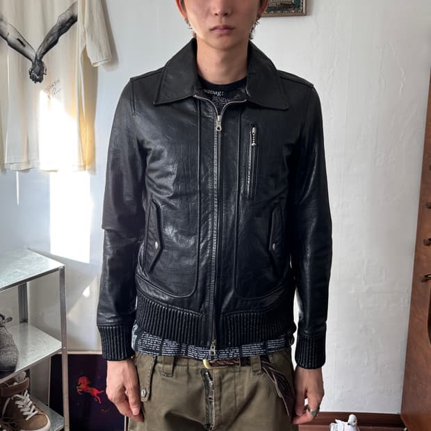 타케오키쿠치 스포츠 레더 자켓