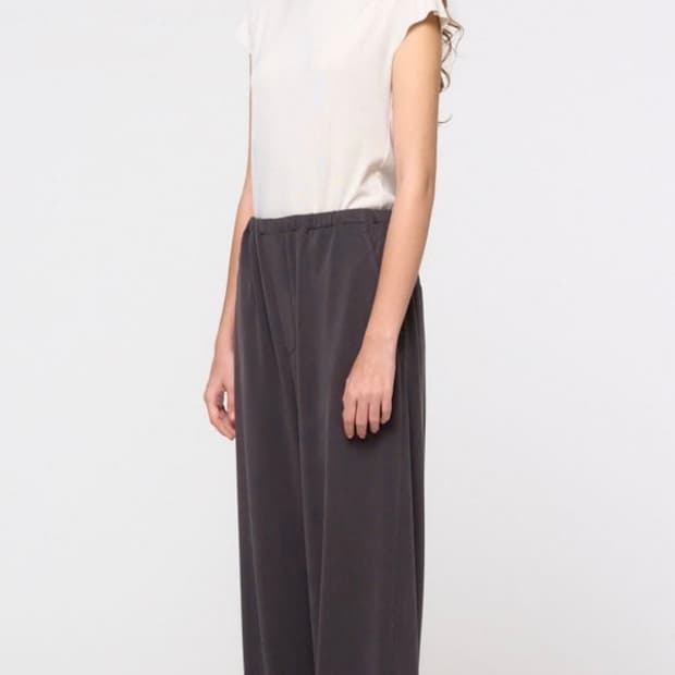 아모멘토 jersey mock neck top, ivory