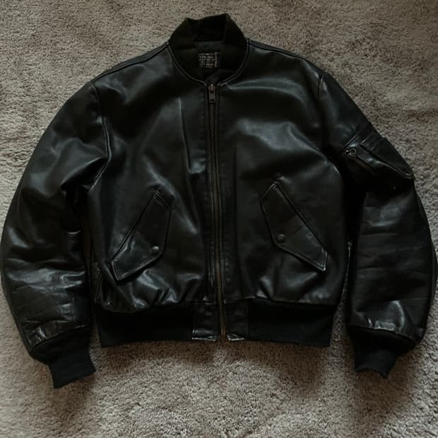 vtg schott leather ma-1 44