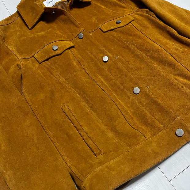 빈티지 스웨이드 가죽 트러커 자켓 카멜(105~107)