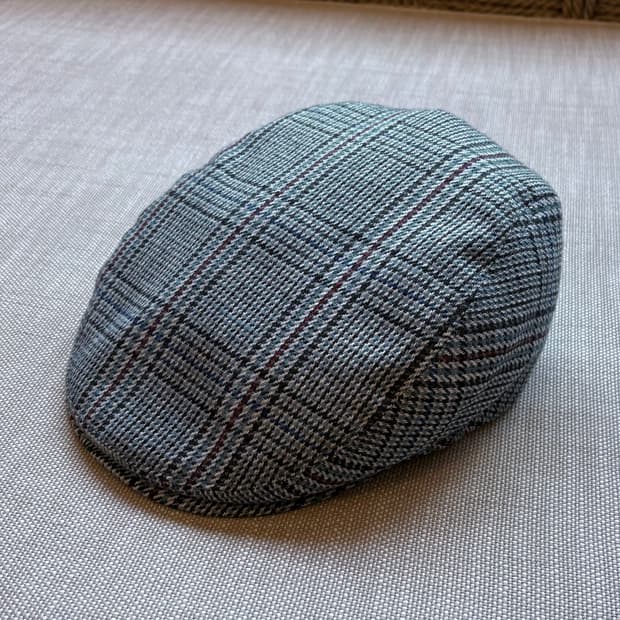 [새제품] 이태리 TOSCANINI 클래식 트위드 체크 플랫 캡