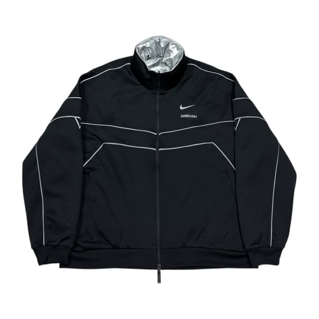 나이키 X 엠부쉬 리플렉티브 리버서블 양면 자켓 블랙 실버 L