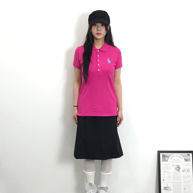 Ralph Lauren Hot Pink Pique Polo Shirt