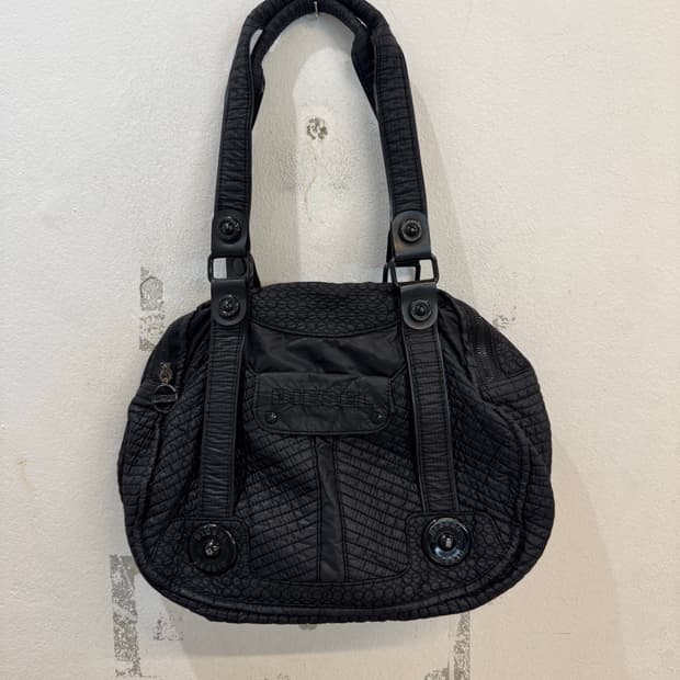 Diesel quilted nylon shoulder bag