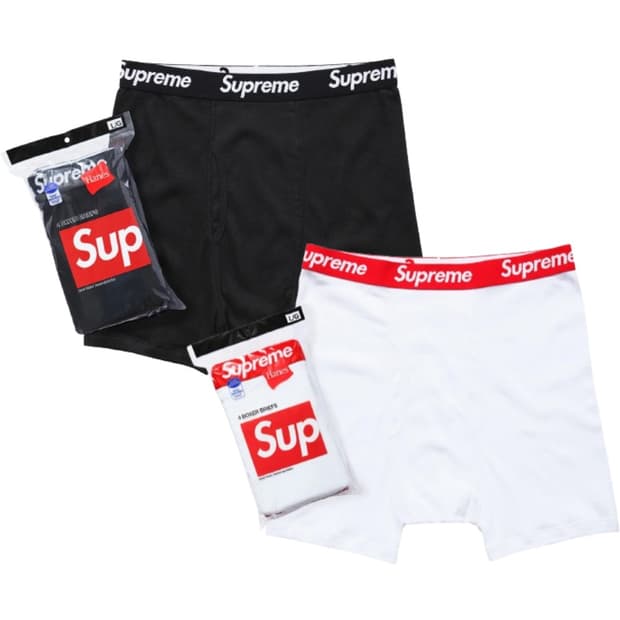 슈프림 박서 브리프 팬티 S 블랙+화이트