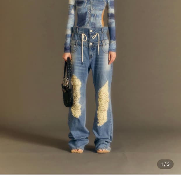 앤더슨벨 안자 프린트 패치탑