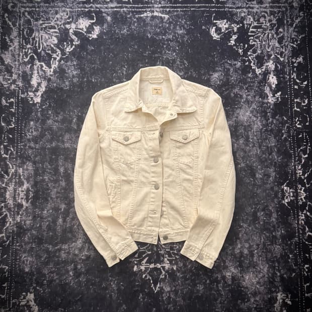 Gap white denim jacket