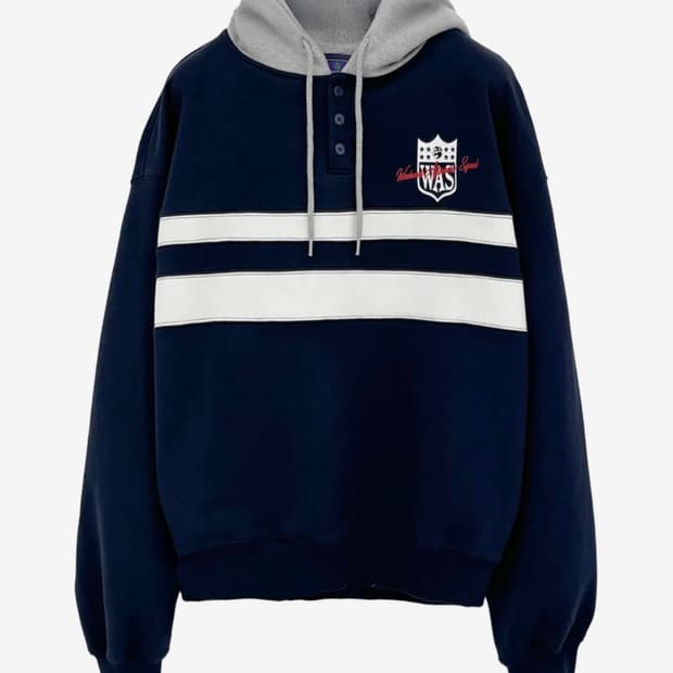 WAS 럭비65 후드 네이비