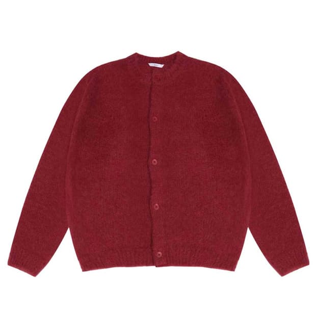 에스티유 모헤어 가디건 레드 L사이즈 팝니다