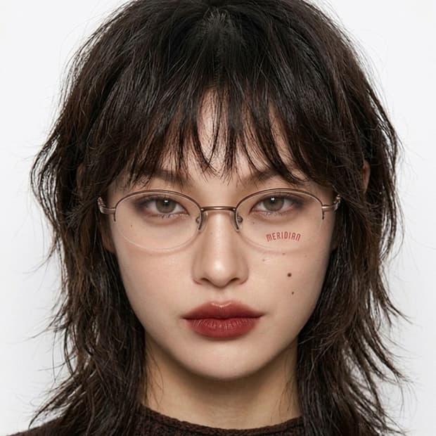 데드스탁 엔틱 오벌안구 반무테 안경테 550