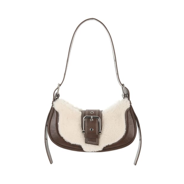 오소이) 호보 버클 백 시어링 콤비