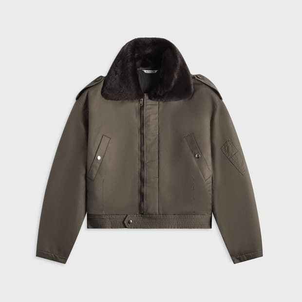 AURALEE Washed Finx Flight Blouson