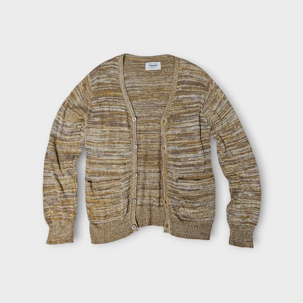 M L 95~100 Contribe 마 면 혼방 니트 가디건 브라운 공용