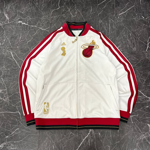 아디다스 NBA 마이애미 챔피언쉽 풀집업 트랙탑 져지 자켓