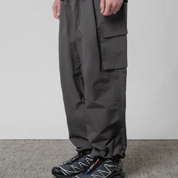 디미트리블랙 나일론 와이드 카고 팬츠 1사이즈