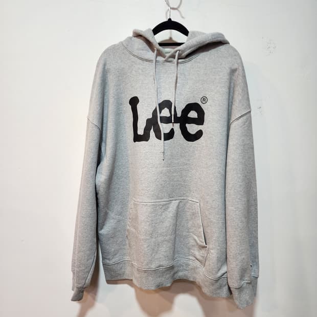 Lee 빅 로고 회색 후드티 XL
