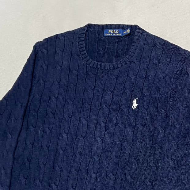 M 폴로랄프로렌 네이비 케이블 니트