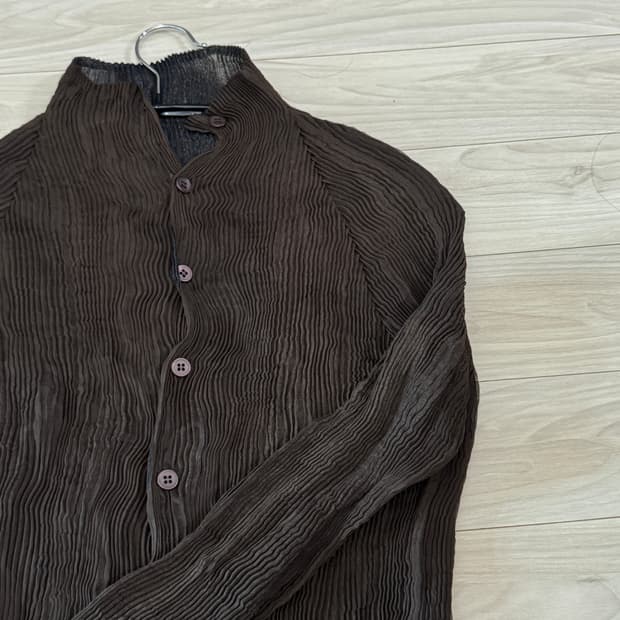Issey Miyake pleats 이세이미야케 플리츠 가디건 2/m