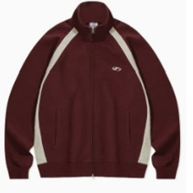 필루미네이트 심볼 로고 트레이닝 풀 집 업-버건디