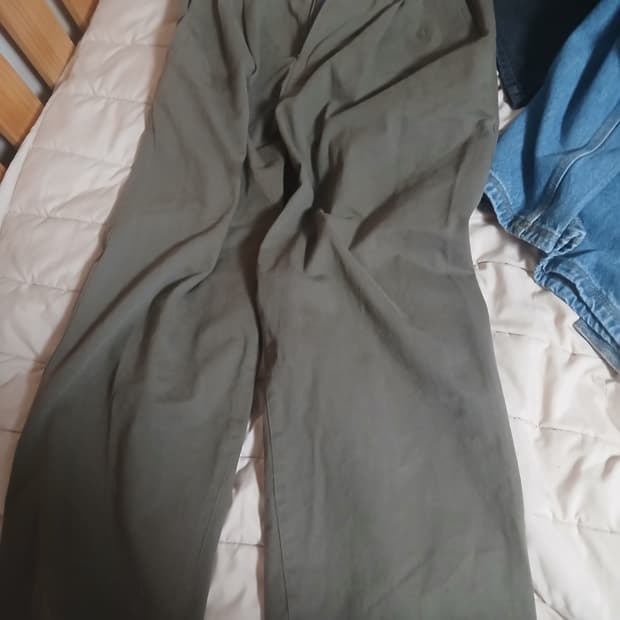 폴리테루 카키바지 2사이즈