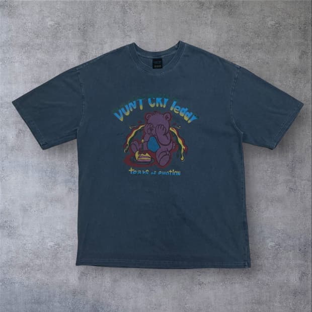 꼼파뇨 스튜디오 빅로고 피그먼트 반팔티