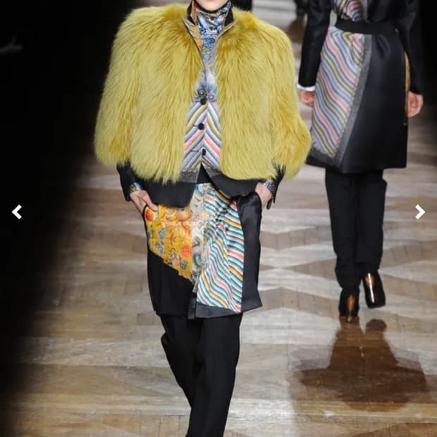 드리스 반 노튼 12FW 실크 아트 스커트 팬츠