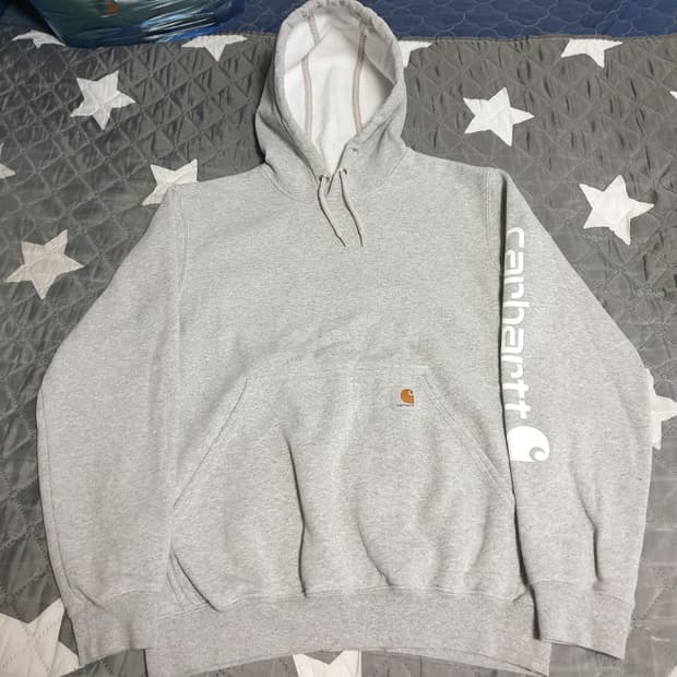 칼하트 미드웨이트 오리지널 기모 후드티 그레이 (S)