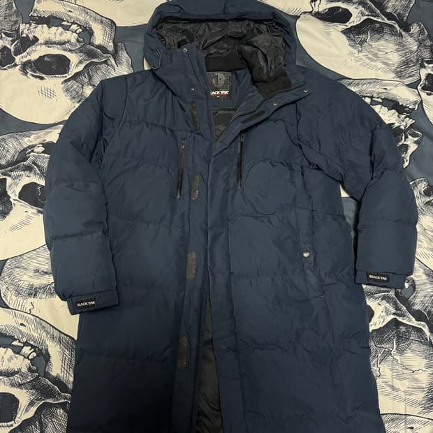 블랙야크 구스다운 롱패딩 105 사이즈 