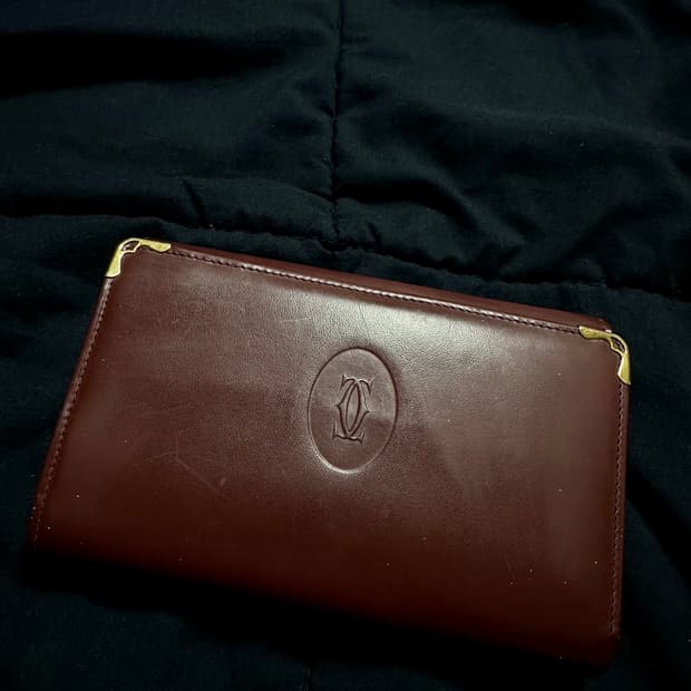 까르띠에 중지갑 버건디