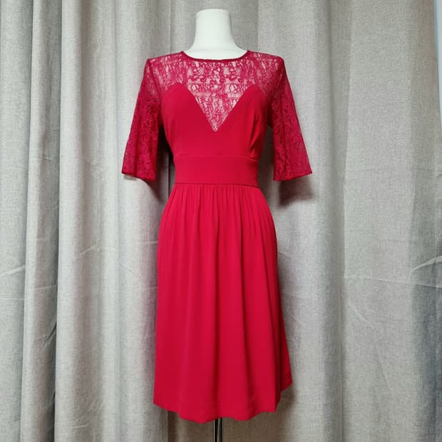 산드로 SANDRO 레이스 원피스 (55/표기2) 미시착 새상품