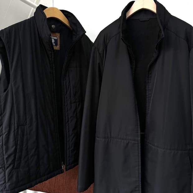 3way stand collar mild touch mid jacket