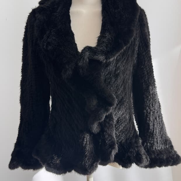 고스펑크 나나깔 블랙퍼자켓 밍크코트 리얼퍼자켓 