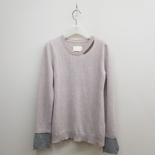 쟈딕앤볼테르 캐시미어 100% 배색 커프스 니트 S사이즈